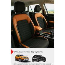 Mocha Taytüyü Oto Koltuk Kılıfı Dacia Sandero-stepway-duster Uyumlu Taba