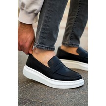 Robert - Rs615 Siyah Erkek Loafer Ayakkabı Sıyah Çok Renkli