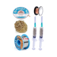 Mechanic/ Lehim 40g 0,5mm Havya Ucu Temizleme Teli Lehim Toplama Cp-2515 Emme Teli 2,5mm Lehimleme Set01