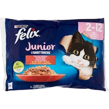 Purina Felix Junior Tavuk ve Sığır Etli Pouch Yavru Kedi Maması 4 x 85 G