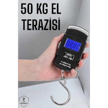 Portatif El Kantarı 50 Kg Dijital Ekranlı Kancalı