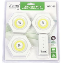 Watton Wt-365 5W Uzaktan Kumandalı Yapışkanlı Led Spot Lamba