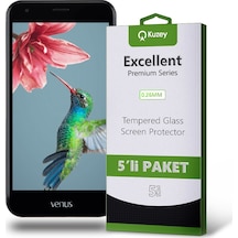 Vestel Uyumlu Venüs V5 Ekran Koruyucu Cam 5 Adet Ekonomik Paket (554293009)