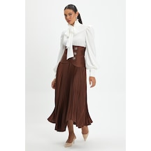 Kadın Fırfır Detaylı Gömlek -  Ekru