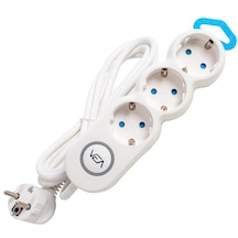 Vea - Ve-2s3s 3lü 2 Metre Kablolu Anahtarlı Grup Priz
