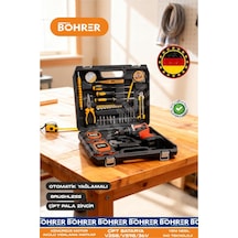 Böhrer Ba011155 Profeyonel Penseli + Full Set Yeni Model Kömürsüz 36v 5ah Çift Batarya Şarjlı Akülü Vidalama Matkap