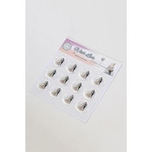 12 Adet Hazır Kendinden Yapışkanlı Sukulent Bitki Sticker Mühür Kysm110 Genel