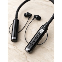 Kablosuz Bluetooth Boyun Kulaklığı 10 Metre Menzilli Mikrofonlu Ses Kontrollü Uzun Kullanım Süreli Kulak İçi Kul