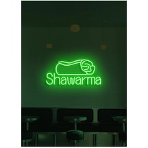 Twins Led Shawarma Yazılı Ve Şekilli Neon Tabela Yeşil Model:model:40963366