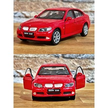 Bmw 330i Çek Bırak Die - Cast Metal Model Araba - Kırmızı 11.5 Cm