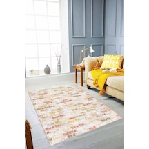 Sarı Kaymaz Tabanlı Yıkanabilir Flamingo Mutfak Halısı Tl009n11