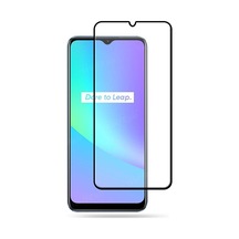 Microcase Realme C25S Tam Kaplayan Çerçeveli Cam - Siyah