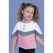 Toontoy Kids Toontoy Kız Çocuk Reflektör Detaylı Garnili Tişört Pembe