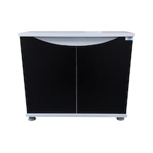 Kanki Pet 80 Cm Mdf Kp8028fsy Flex Siyah Kapaklı Akvaryum Sehpası 80x28x69 Cm
