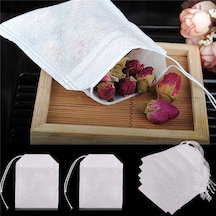 İpli Sallama Çay & Filtre Kahve Poşeti 100 Adet-6 CM Oval