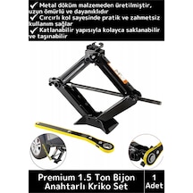 Özel Üretim Dayanıklı Araba Kaldırma Akordiyon Makas Cırcır Kollu 1.5 Ton Bijon Anahtarlı Kriko Set
