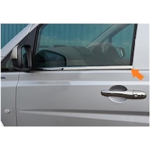 Cam Çıtası Krom Aksesuar 2 Parça Vito W639 Van 2010 2014 Model İçin Uyumlu