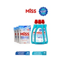 Miss Sıvı Çamaşır Deterjanı 1500mlx3+miss Soda Plus Çamaşır Sodası 500 Grx3 6 KG