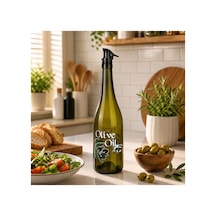Emilahome Retro Cam Zeytinyağ Şişesi -yağlık 750 Ml Yeşil - 869200266 Yeşil