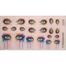 Mavi Göz Tırnak Sticker Tırnak Dövme Nail Art Tırnak Tatto 1026