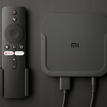 Xiaomi Mi Tv Box S Ve Mi Box Tv Stick S İle Uyumlu Duvar Montaj Standı, Siyah, Bluetooth Uzaktan Kumanda Tutucu Aparatı