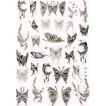 Dark Gothic Butterfly Nail Art Sticker Sw-cs062