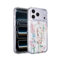 Onegif Apple iPhone Uyumlu 17 Pro Max Desina Magsafe Kapak - Desen 1 Şeffaf