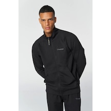 Hummel Evon Zip 921678-2001 Siyah Erkek Eşofman Üstü Siyah