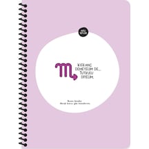 Hisli Şeyler Burçlar Serisi 16,5x22,5 Kareli Spiralli Stickerli Defter - Kıskanç Demeyelim De Tutkulu Diyelim Mor