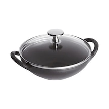 Ikea 40511 Döküm Kapaklı Wok Tava 16,7 Cm Siyah 2 Parça