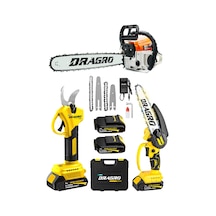 Dragro DRG-9D 3'lü Set 9.9HP Benzinli Odun Ağaç Kesme Motoru