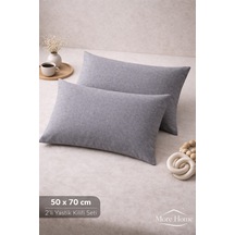 More Home Kapaklı Yastık Kılıfı 50 X 70 cm Antrasit