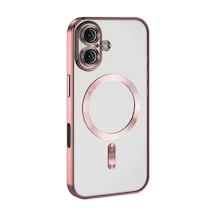 Newface Apple İphone 16 Plus Kılıf Kross Magneticsafe Kapak - Pembe