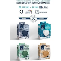Musk Ffp2 Maske 40 Adet (Lacivert,Beyaz,Yeşil,Taba)