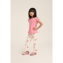 Escabel Kız Bebek Nakışlı Tshirt Pembe