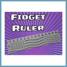Bezos 3d Baskı Dokunsal Fidget Cetveli - Kabartmalı Stres Ve Odaklanma Oyuncağı - Gri Mbt06