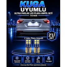 Ford Kuga Uyumlu T10 W5w Led Plaka Ampulü 2 Adet Ultra Parlak Beyaz Uzun Ömürlü Set