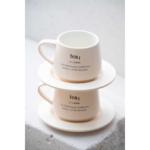 Acar Kal-07458/12 Blush 2 Kişilik 200 Ml Kahve Fincan Takımı - Krem Krem