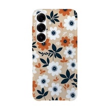 Samsung Galaxy S25 Uyumlu Baskılı Şeffaf Telefon Kılıfı Koleksiyon: Pastel Flowers 5