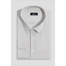 Tudors Erkek Modern Slim Fit Pamuklu Düz Bej Gömlek-32867 Bej