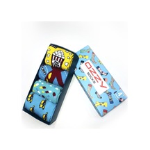 Ozzy Socks 4 Lü Eğlenceli Desenler Erkek Hediye Paketi Sarı-mavi-yeşil-turkuaz