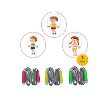 Spor Byfit Çocuklar İçin Özel 2 Metre Doğal Örgü Atlama İpi - 3 Adet