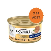 Gourmet Gold Kıyılmış Hindili Yetişkin Kedi Yaş Maması 85gr X 24 Adet