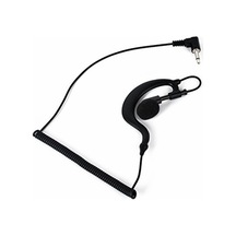 Ranyeek 3.5mm Kablolu Radyo Kulaklığı - Tek Kulaklı Kulaklık, El Mikrofonlu, Esnek Sarılmış Kablo, Siyah