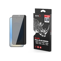Zore Galaxy S25 Zore Rika Premium Privacy Temperli Cam Ekran Koruyucu - Siyah