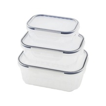 Lb 3pcs Sızdırmaz Saklama Kabı Seti Şeffaf Kap Buğulu Contalı Kapak 500 1000 1700ml Çok Renkli