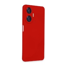 Realme C55 Kılıf Nano İçi Kadife Silikon - Kırmızı Aklby-bsva58 Standart