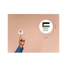 90 Adet 4 Cm Özgür Filistin Etiketi Yuvarlak Mat Sticker Gazze Soykırım Çok Renkli