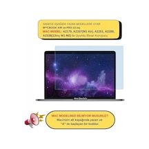 Macbook Air M1 Ve Macbook Pro M1-m2 13 İnç Uyumlu Şeffaf Anti Blueray Ekran Koruyucu Göz Yormayan Touch Bar Touch Id Şeffaf