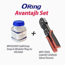 Oring Cat6 Rj11/ Ezrj45 Sıkma Pensesi lı Set